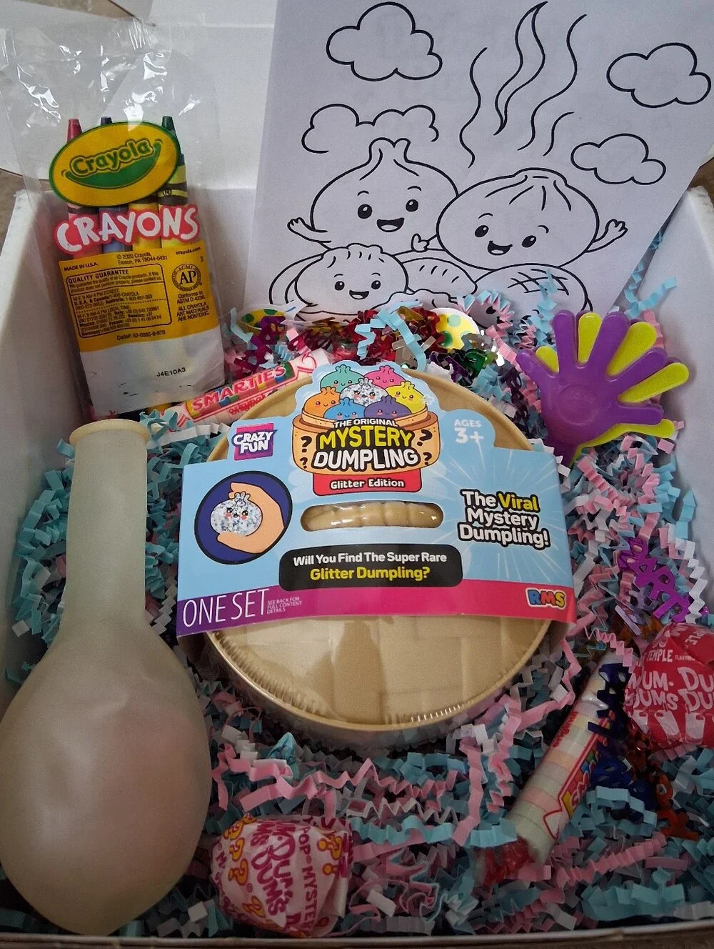 Mystery Dumpling Glitter Edition Party Kit - Pink/Blue Confetti